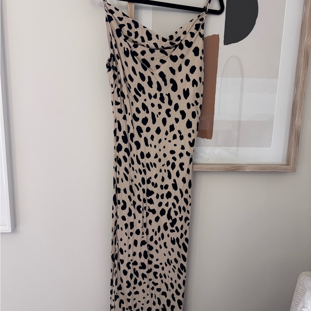 Vici Black and Cream Animal Print Dress